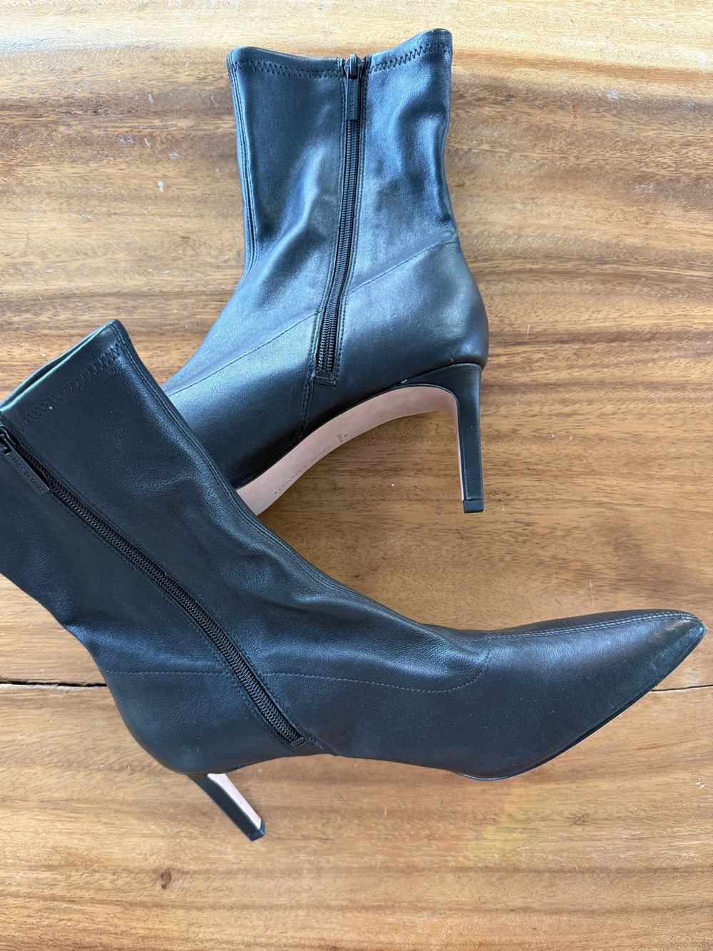 Veronica Beard Black Pointed Toe Stiletto Ankle Boots